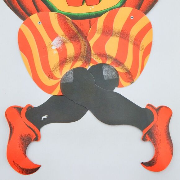 Beistle Jointed Jack-O-Lantern Goblin Cardboard Diecut Halloween Decoration - Picture 5 of 12